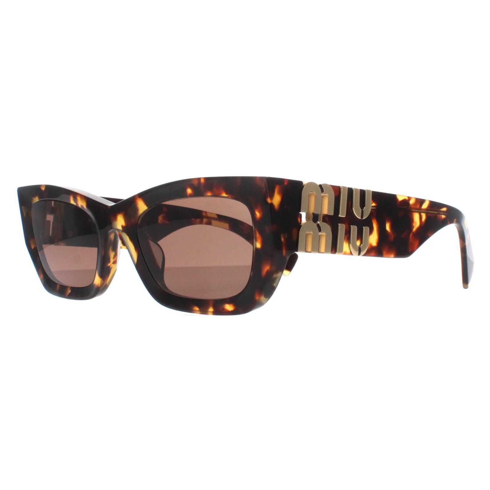 Miu Miu Rectangle Honey Havana Dark Brown MU09WS