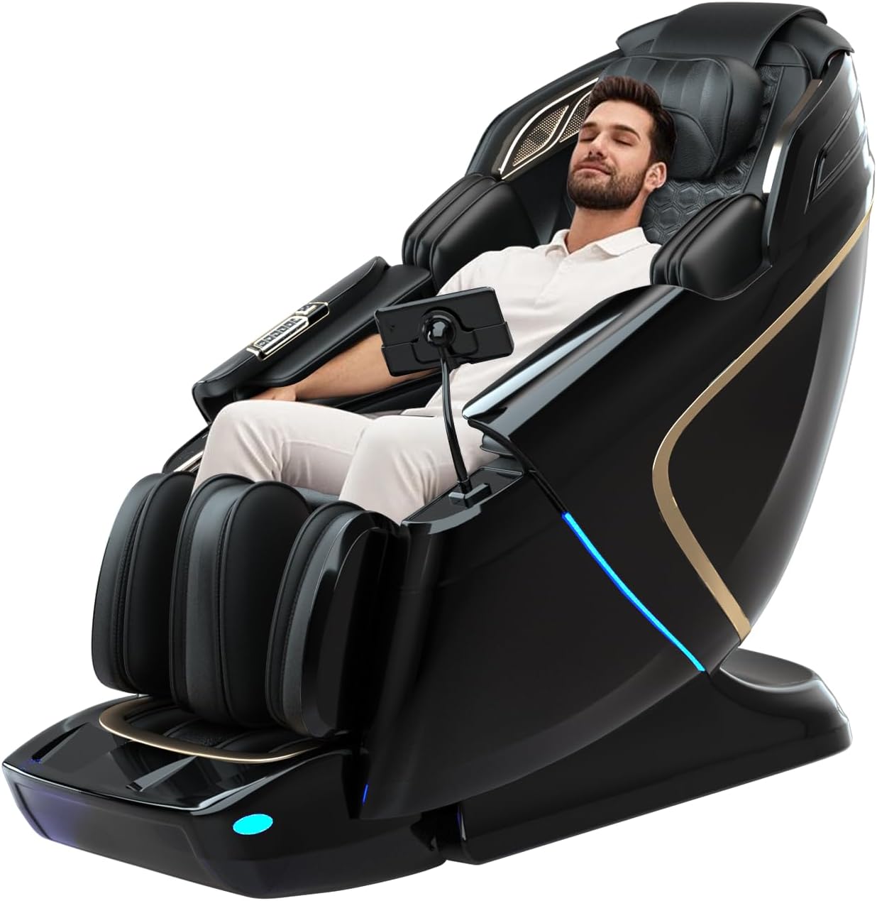 4D Zero Gravity Massage Chair,52 SL-Track Sliding Massages,AI Voice Control System,LCD Touch Screen,52 Airbags Soft Massage,Body Scan and Calfrest Extension Massage Chairs Full Body, Wireless Charger