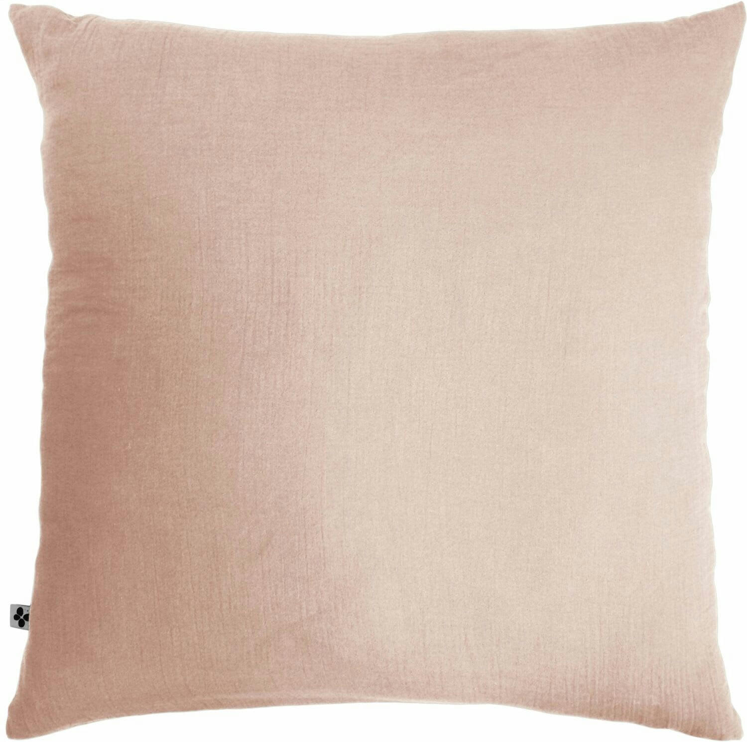 ROSE - Taie d'oreiller gaze de coton rose 60x60 cm