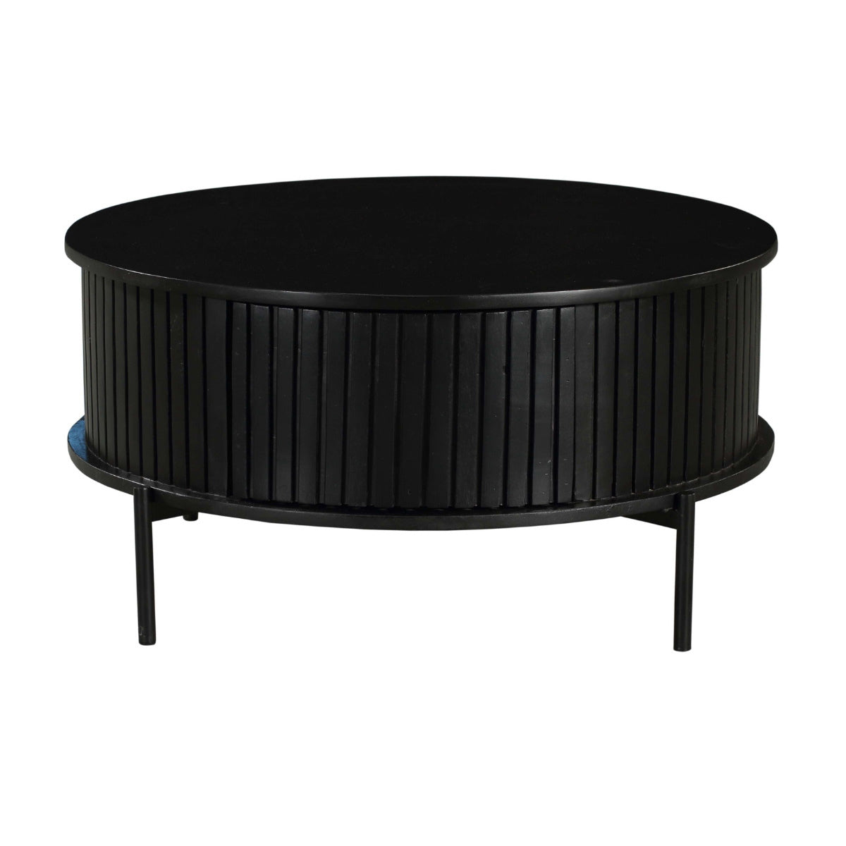 StarFurn Salontafel Madison - Rond Zwart Hout - 80x80x40cm
