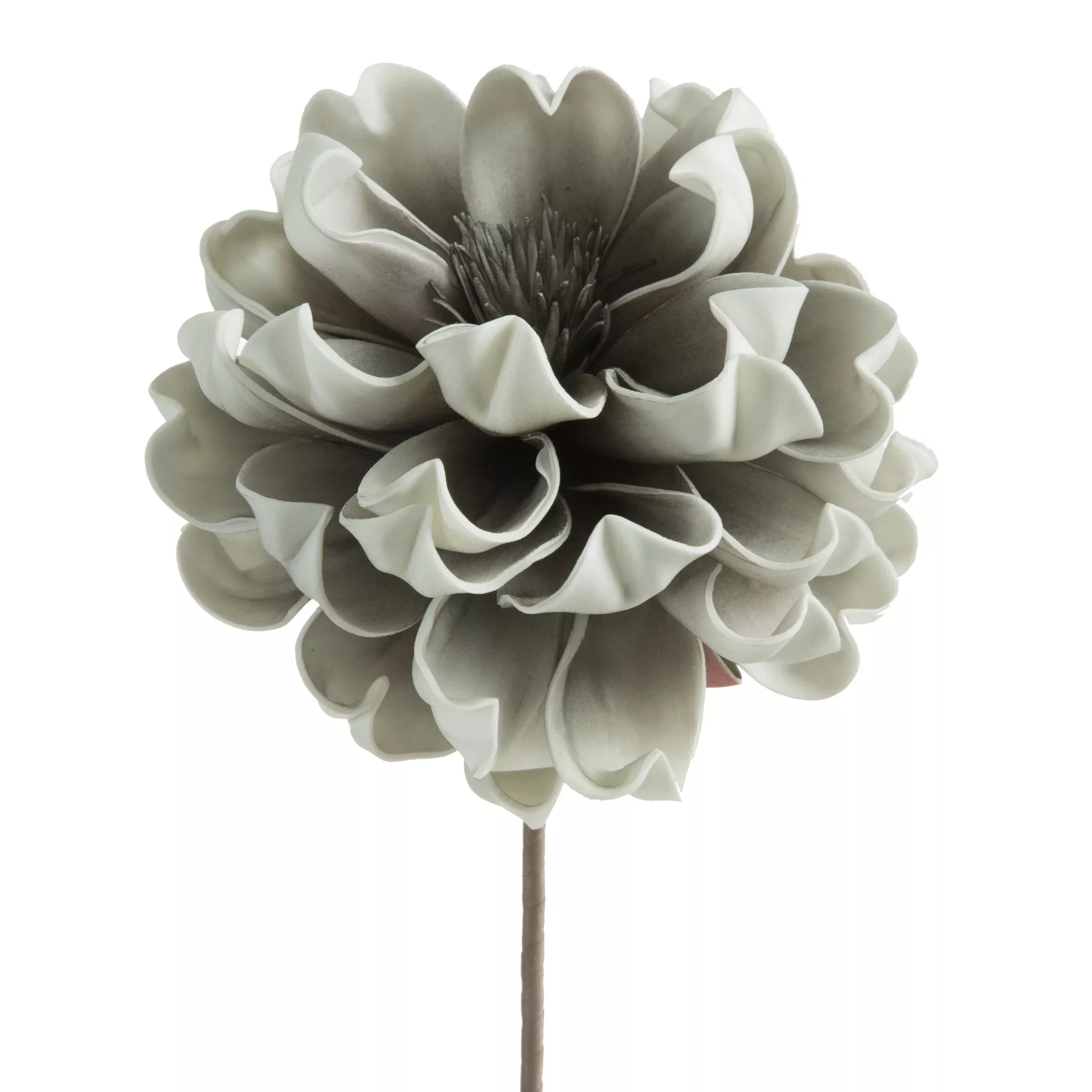 Kwiat sztuczny srebrny z plastycznej pianki foamiran 65 cm
