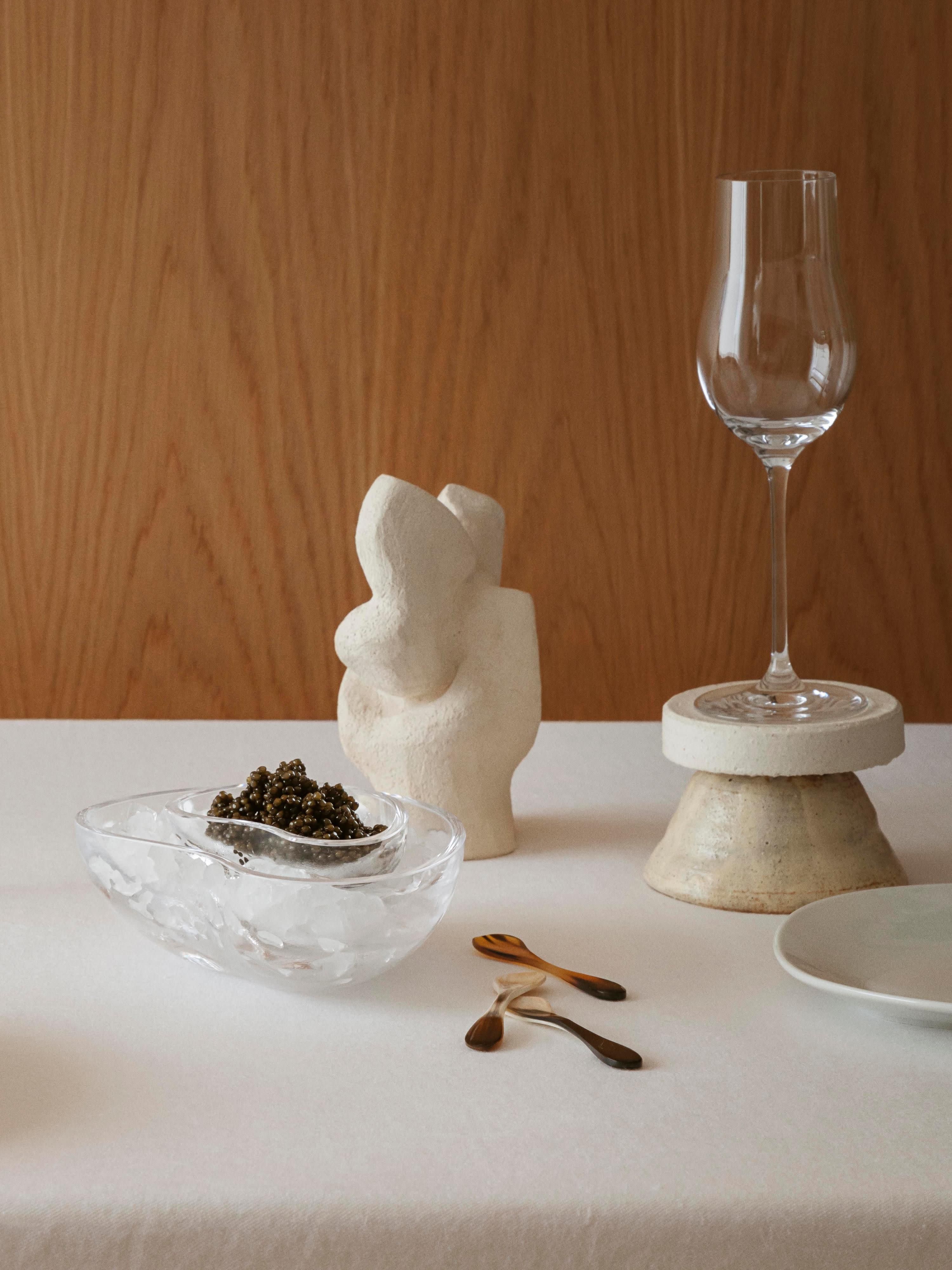 Kaviarlöffel Indulgence aus Rinderhorn, 2er-Set