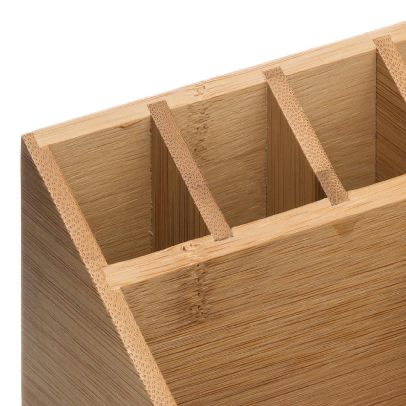 - Organiseur à 10 compartiments bambou naturel 23x9.5x9 cm