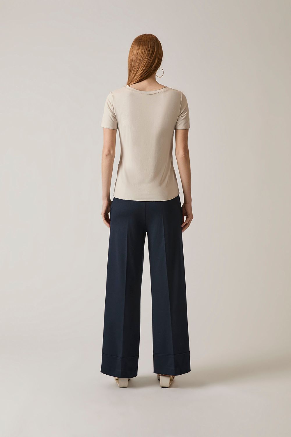 James Lakeland Short Sleeve Beige Top