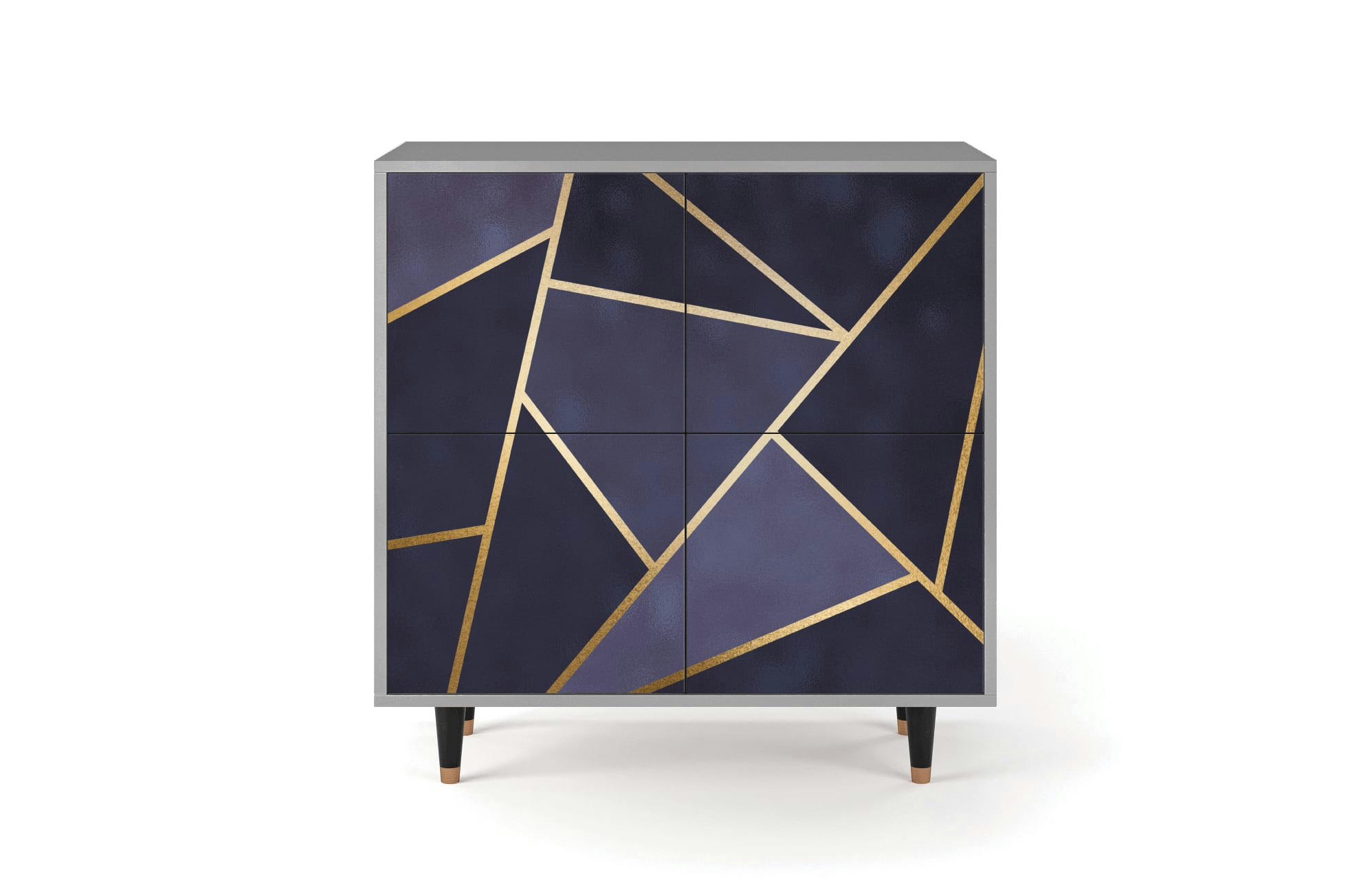 THE AMETHYST - Buffet  bleu 4 portes L 94 cm