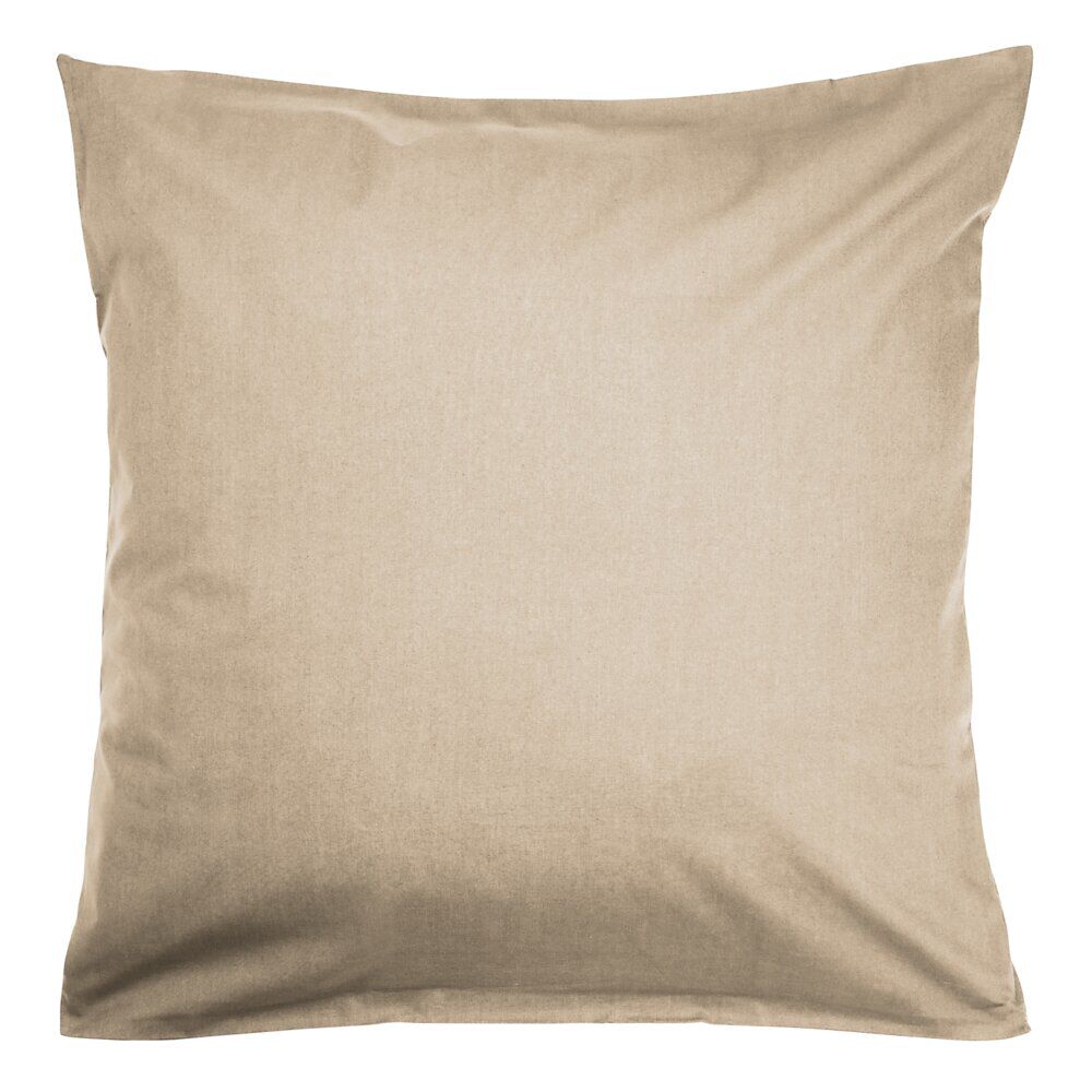 Taies d'oreiller carrée microfibre uni 63x63cm (4 modèles)