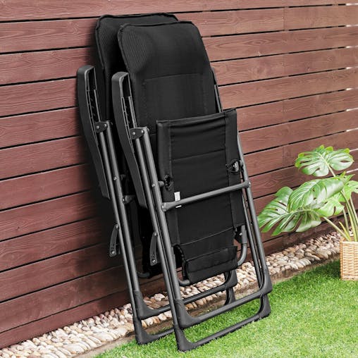 NNECW Set of 2 Patio Dining Chairs with Adjustable Backrest