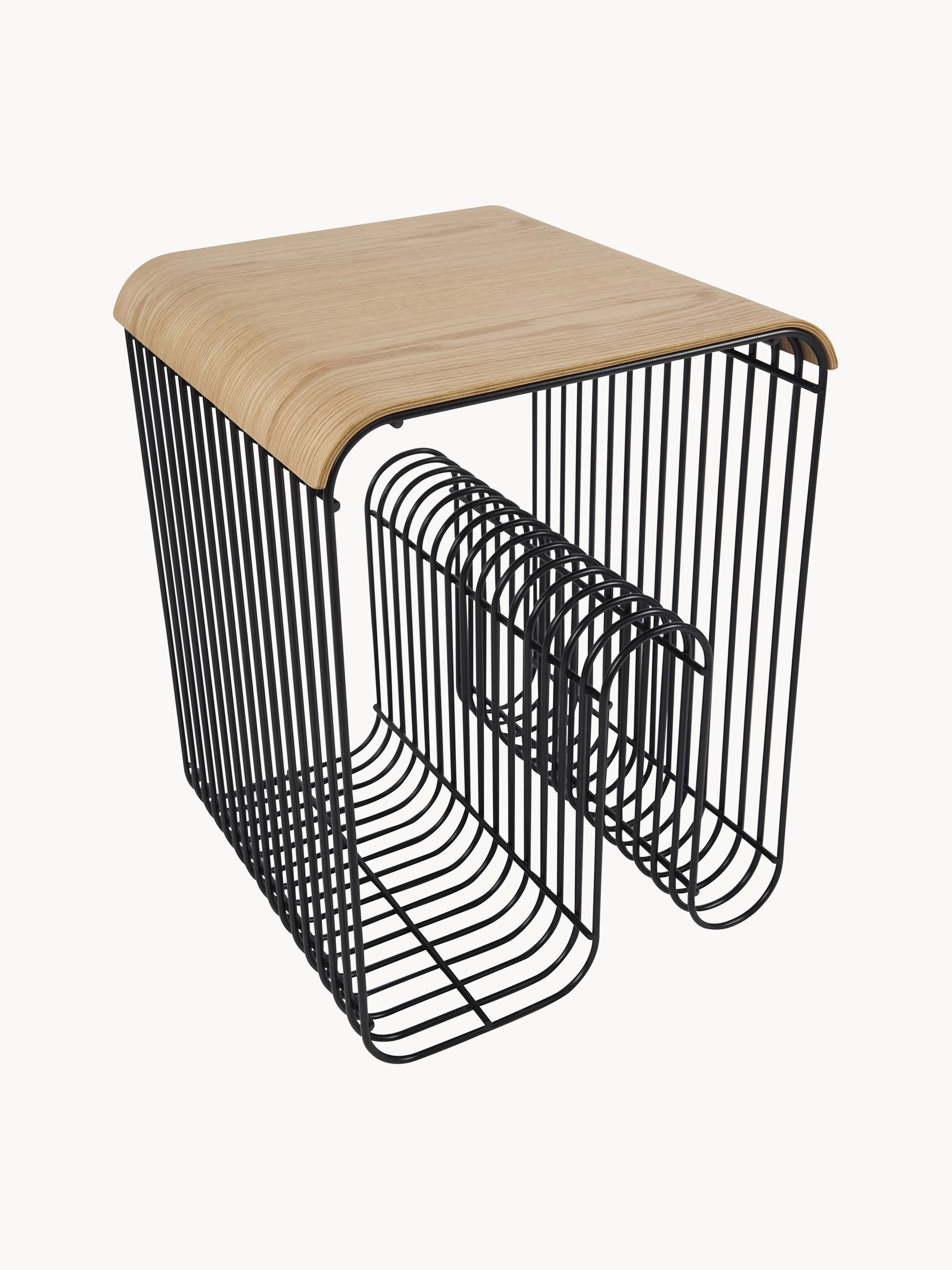Eichenholz-Platte Curva für Hocker