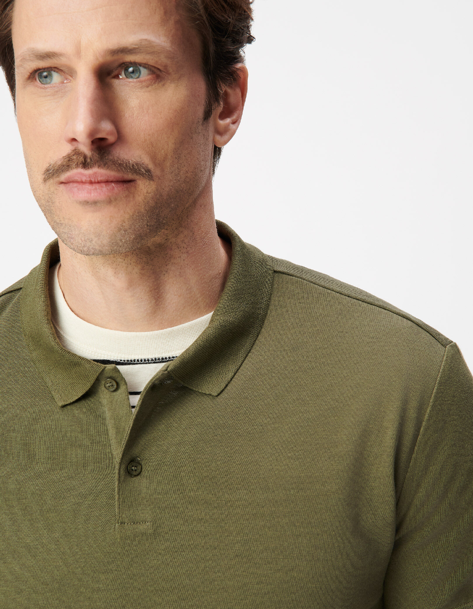 Polo manches courtes ciel coton modal Homme
