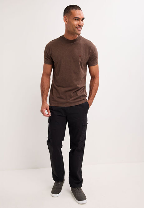 Mens Chocolate Brown Cotton Rich T-Shirt
