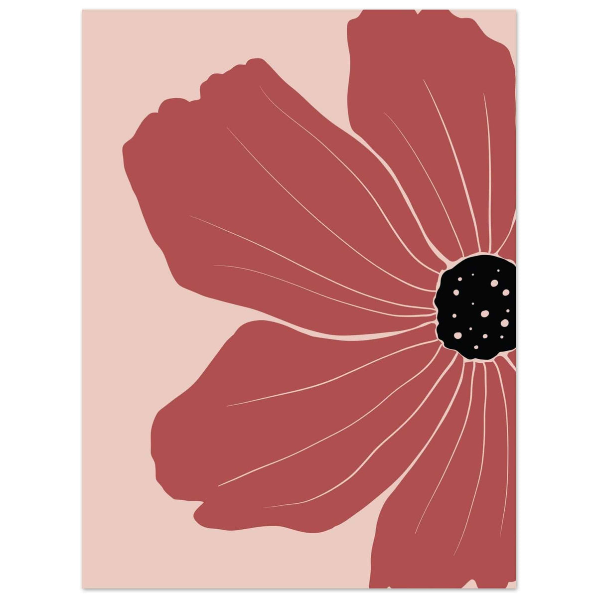 Artfulprints Poster Boho – Red poppy  - 30x40 cm - Rood