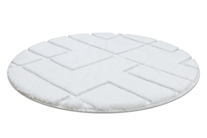 Dywan łazienkowy SUPREME LINES linie, antypoślizgowy, miękki koło 50 cm