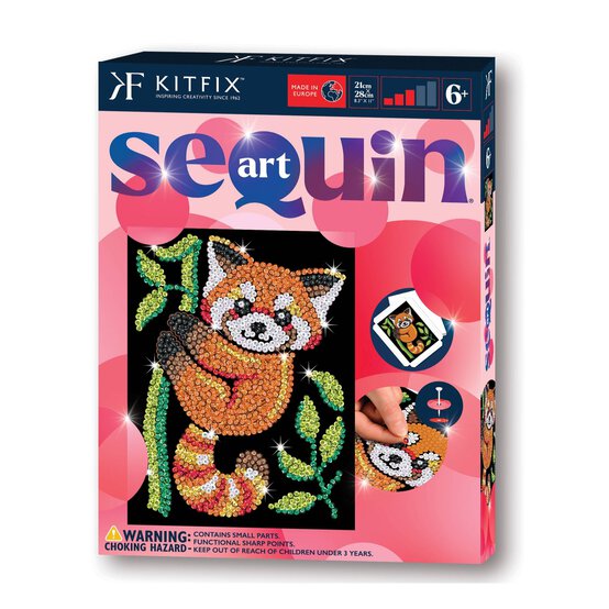 Kitfix Red Panda Sequin Art Red Kit