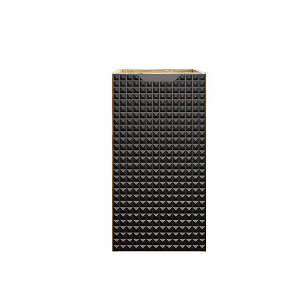 Meuble sous vasque VELNIA1 porte30 cmColoris chene clair et noirMeuble suspendu