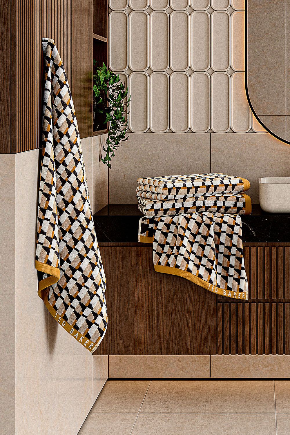 Ted Baker Rossi Geo Stripe' Cotton Towels