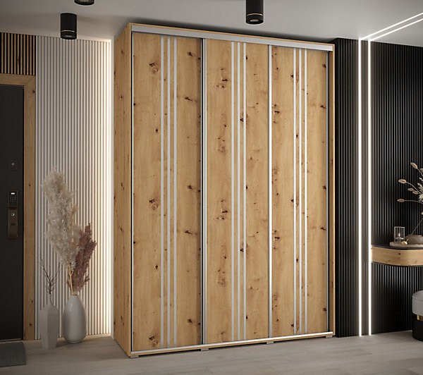 Armoire Davos 6 a portes coulissantes H. 235,2 x L. 180 x P. 60 3 portes