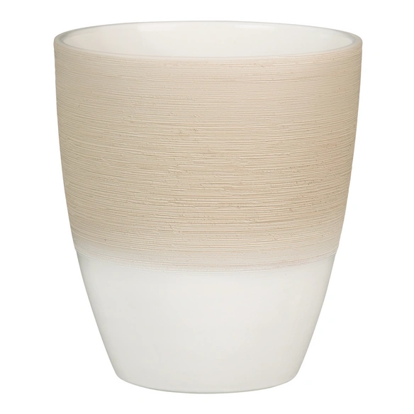 Pflanzgefäß, ØxH: 13,3 x 15 cm, beige/creme