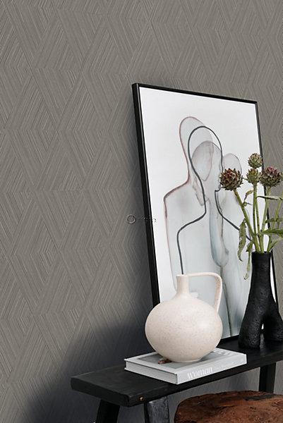 Origin Wallcoverings papier peint graphique 3D taupe 50 x 900 cm