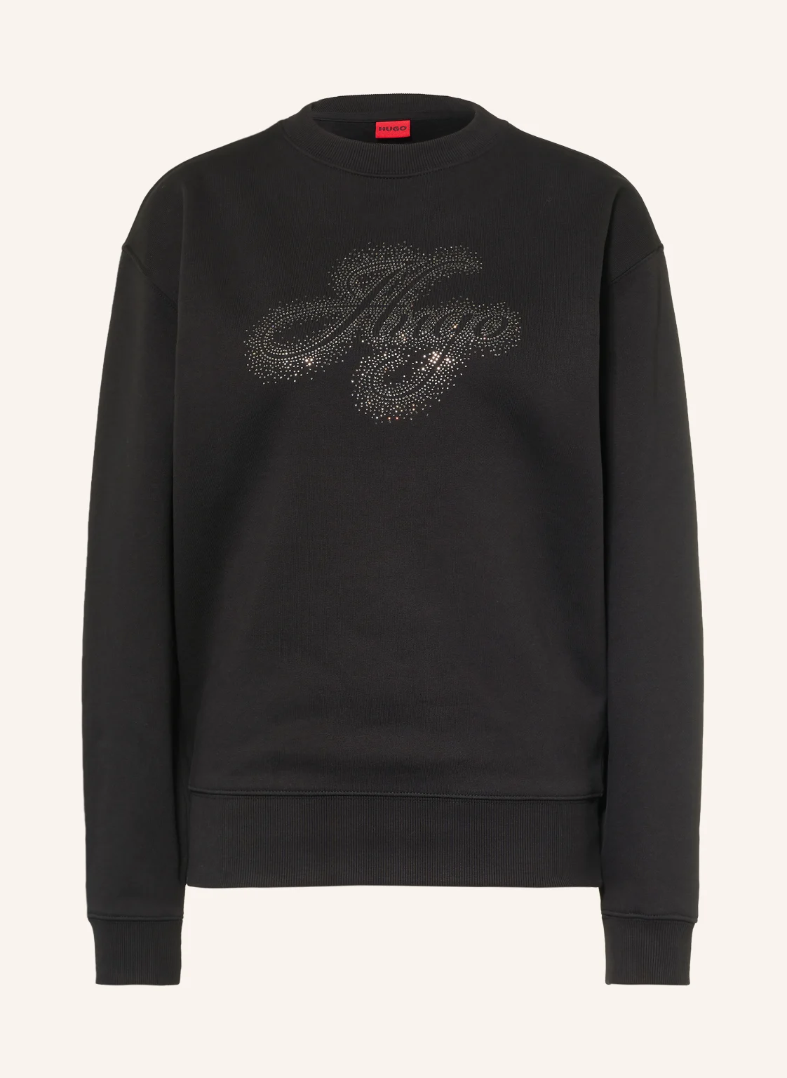 HUGO Sweatshirt DANICEY mit Schmucksteinen