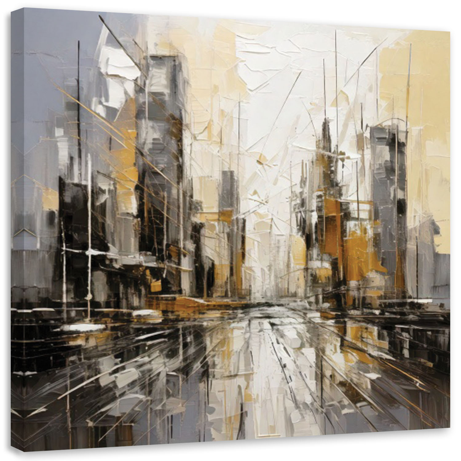 Feeby Obraz, Miasto Abstrakcja Nowoczesna 30x30