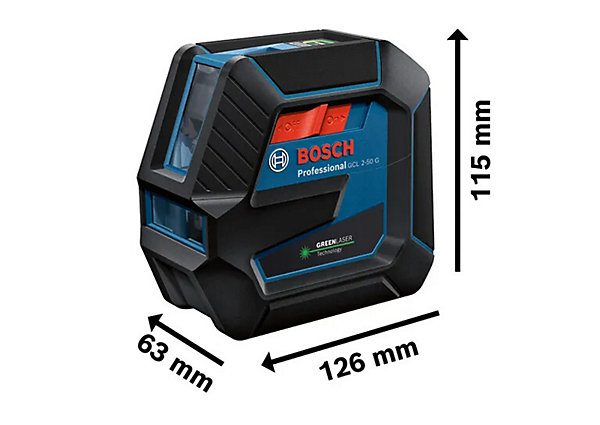 Laser vert 2 points et lignes GCL 2-50 G avec support RM 10 - BOSCH - 0601066M00