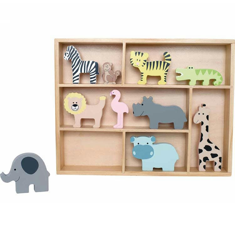 - Etagère avec animaux safari