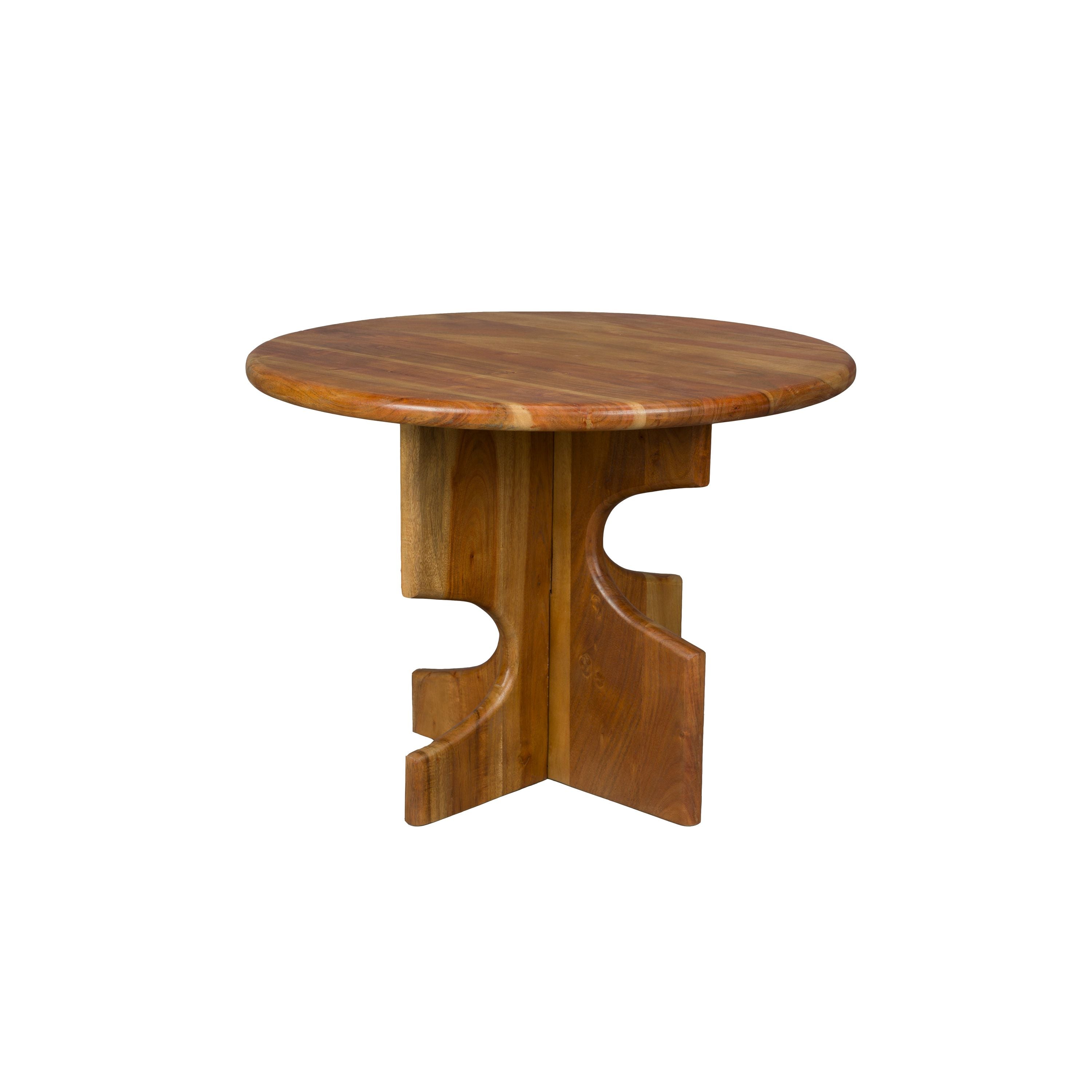 Dutchbone Morgan Bijzettafel Rond Hout - Bruin