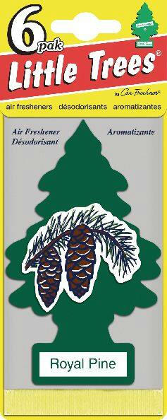 Little Trees Hanging Air Freshener, Royal Pine, 6-pk