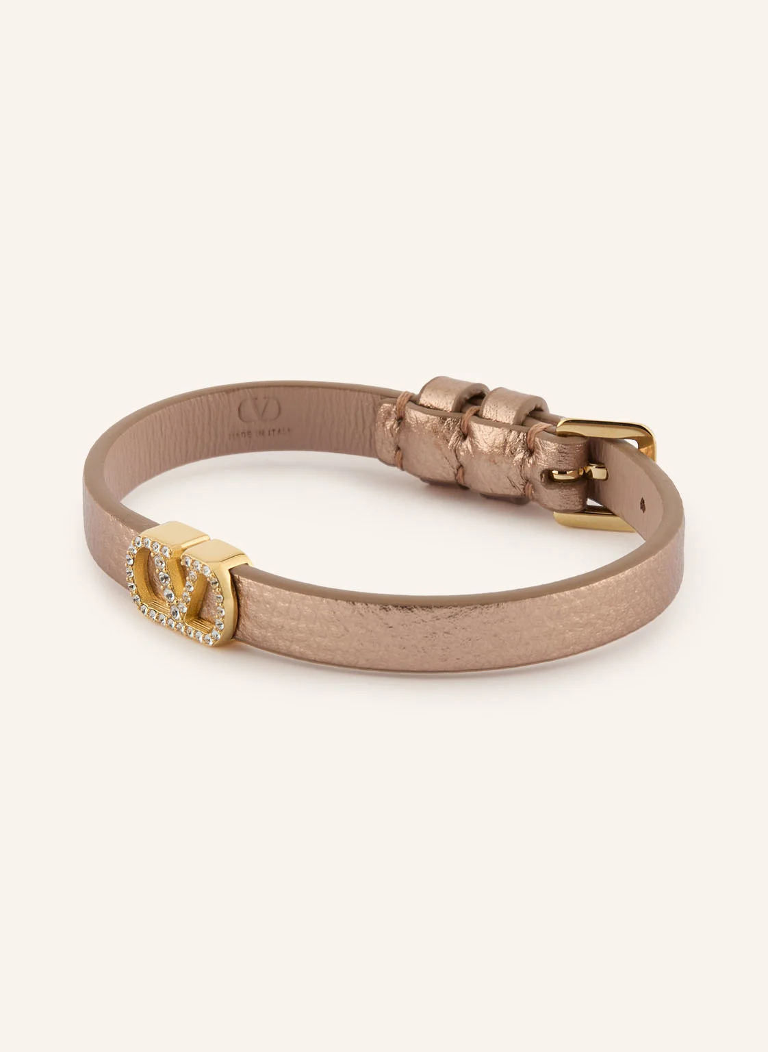 VALENTINO GARAVANI Lederarmband VLOGO SIGNATURE mit Swarovski Kristallen