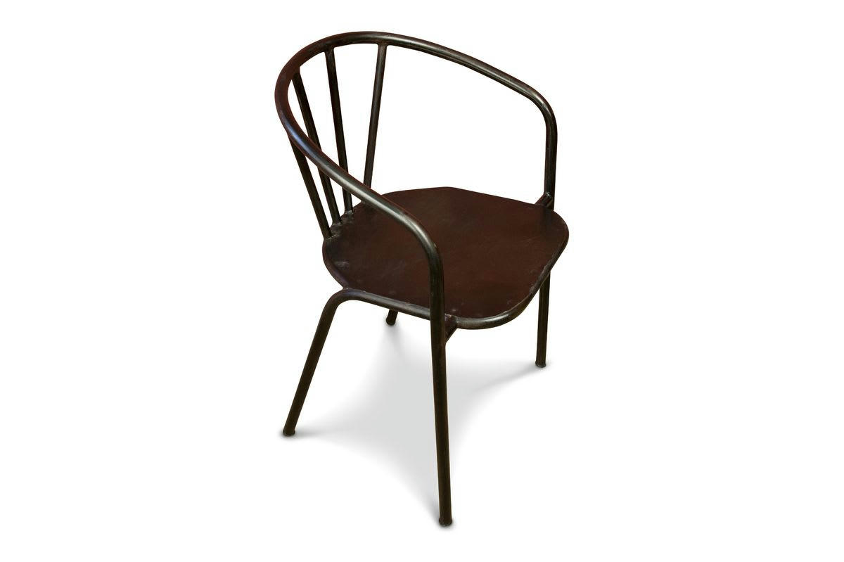 BRIENON - Chaise métallique noir