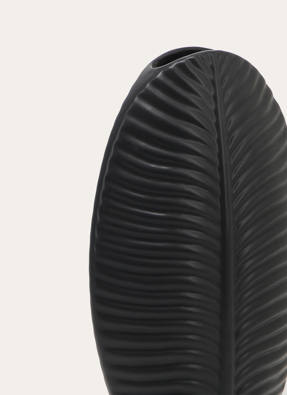 VASE FEUILLE EN CERAMIQUE Noir