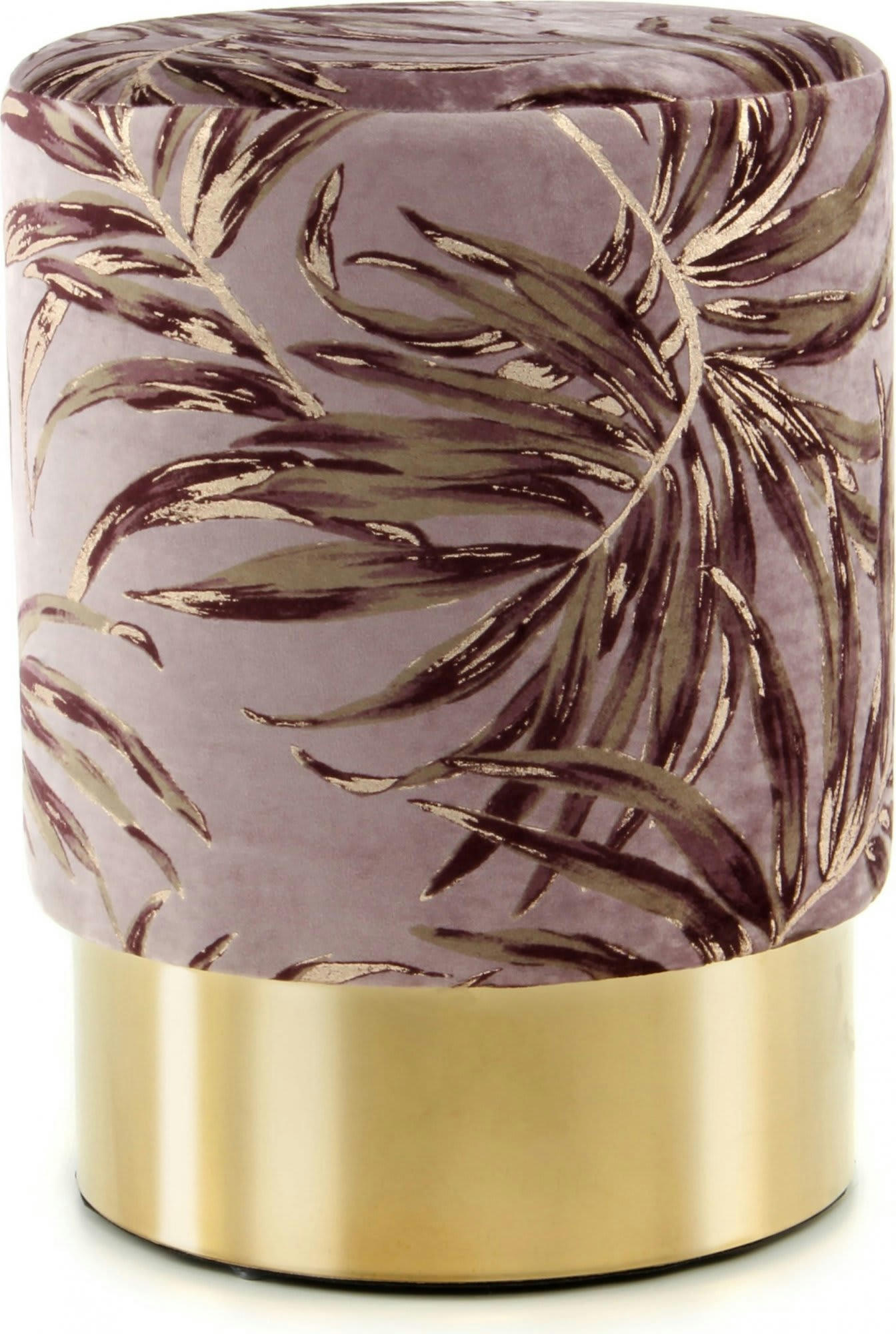 GIPSY - Tabouret Tissu Violet H. assise 46 cm