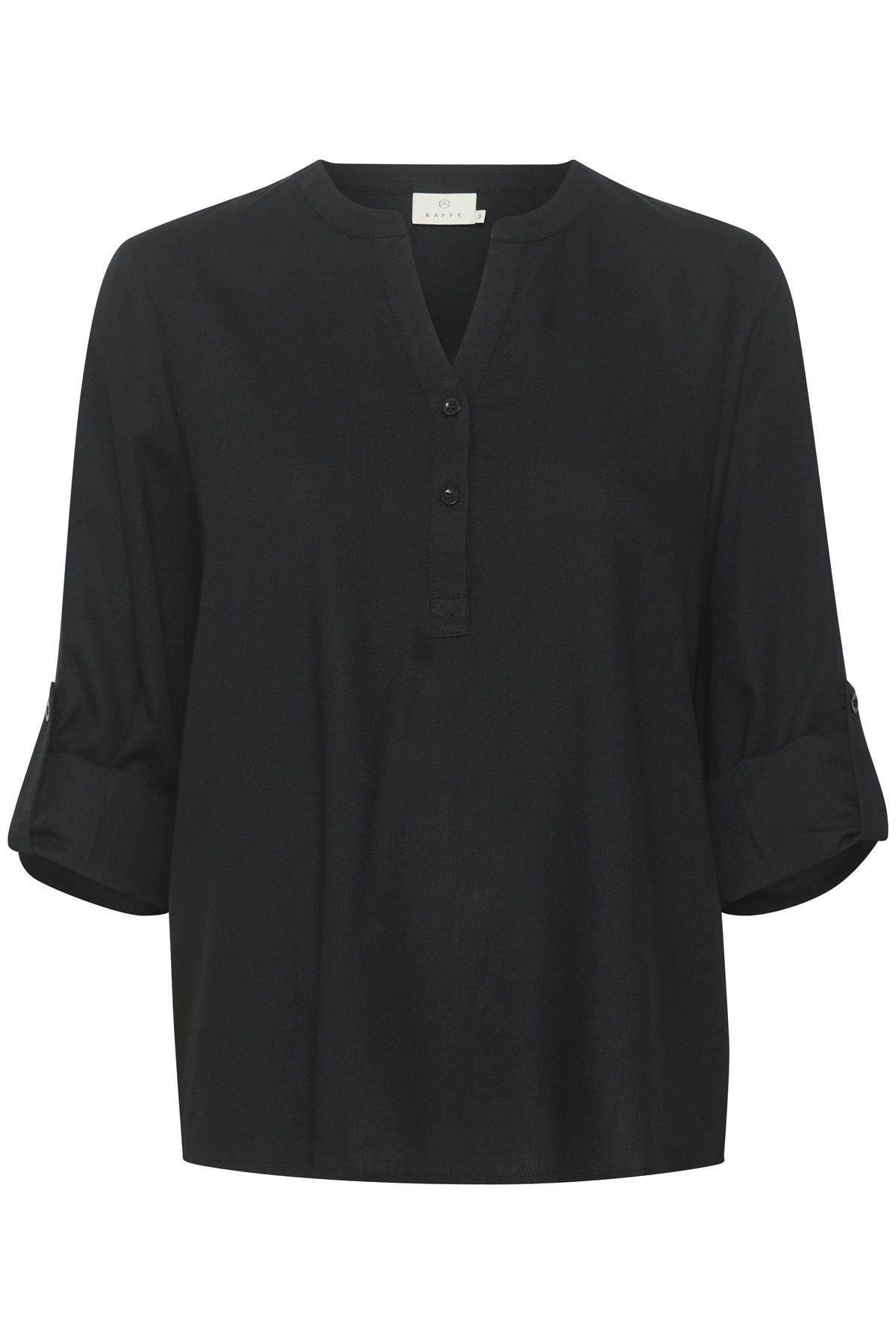 Kaffe Milia Long Sleeve Notch Neck Blouse