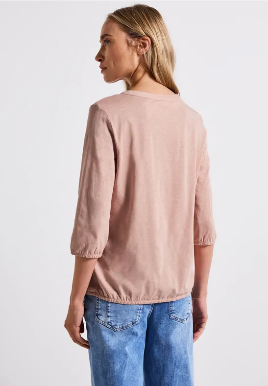 Split Neck Jersey Shirt