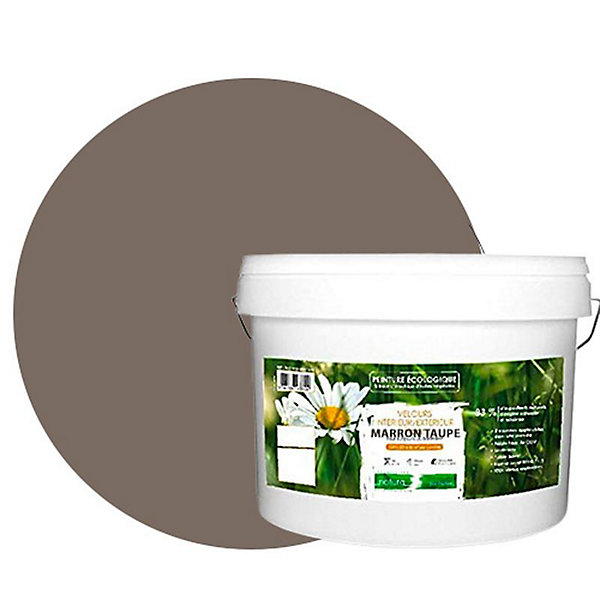Marron Taupe Peinture interieur exterieur aspect velours Natura - Marron Taupe - 10L