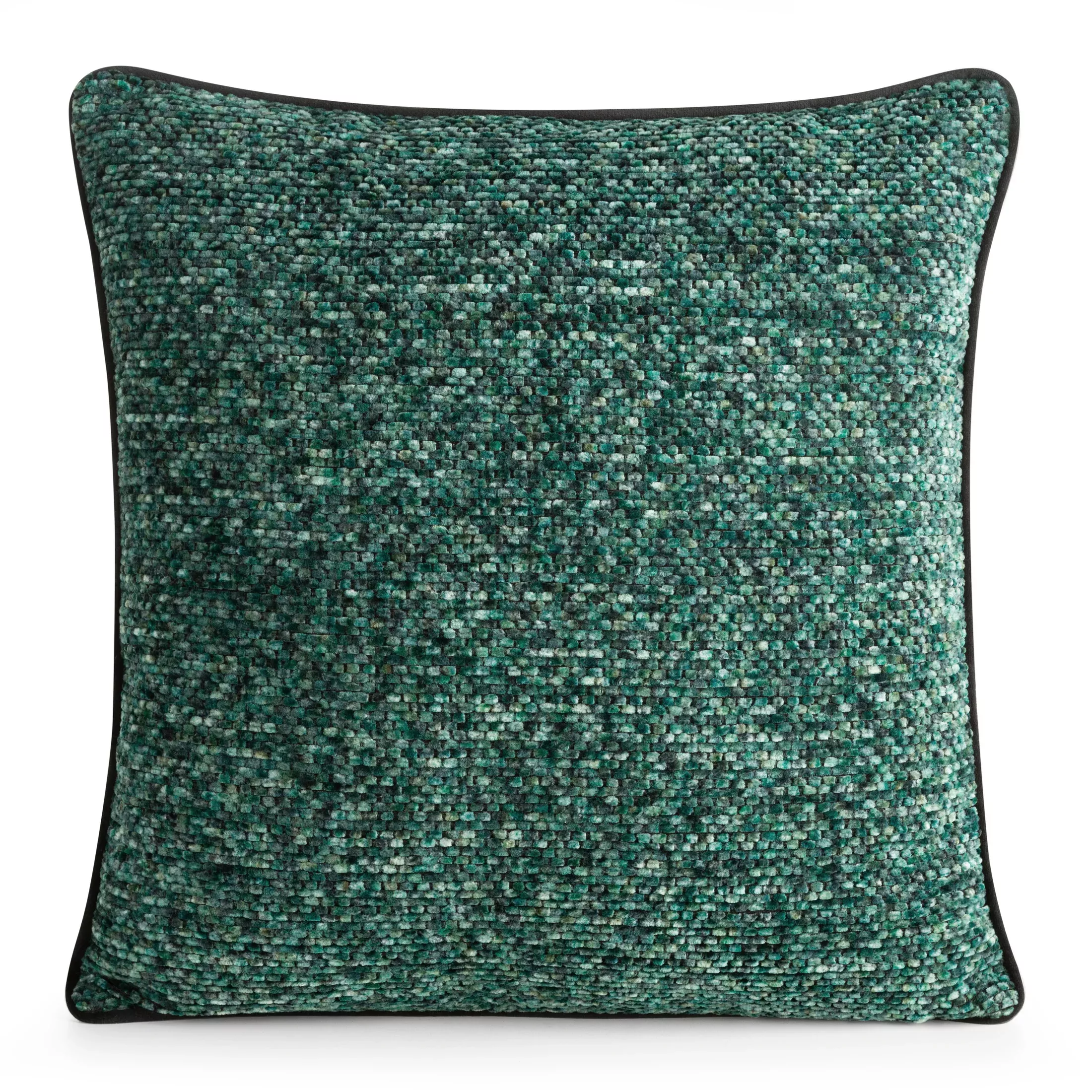 Poszewka na poduszkę 45x45 cm miętowa z plecionej szenilowej nici z efektem melanżu BARI