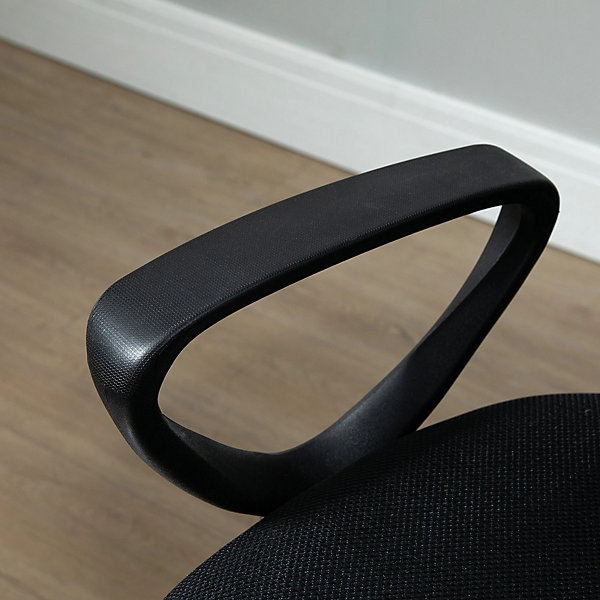 Fauteuil de Bureau Ergonomique - Chaise Assis-debout Réglable avec Repose-Pieds, Pivotante en Plastique et Métal - Noir