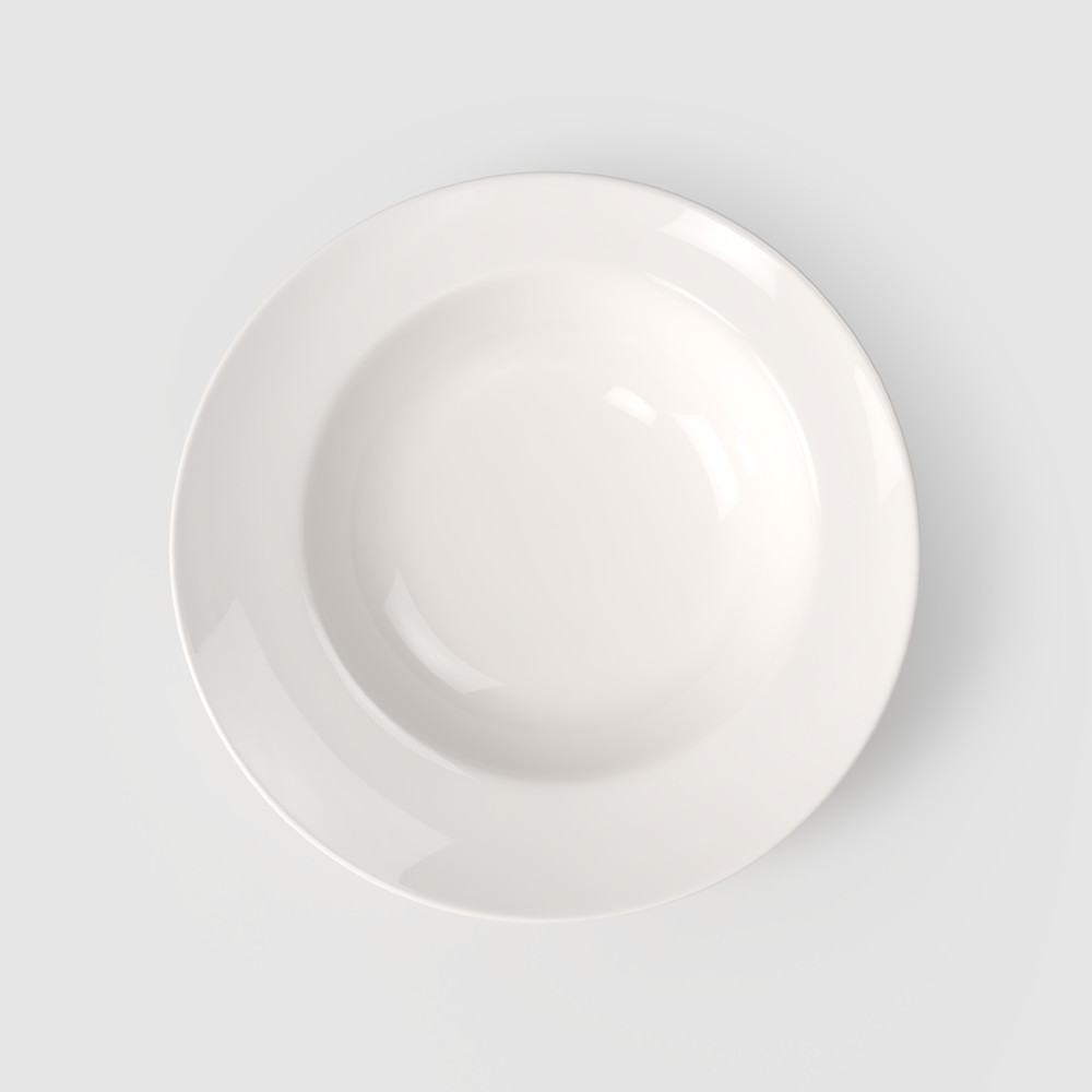 Flow Pasta bowl - White, 11.7'', Premium Porcelain