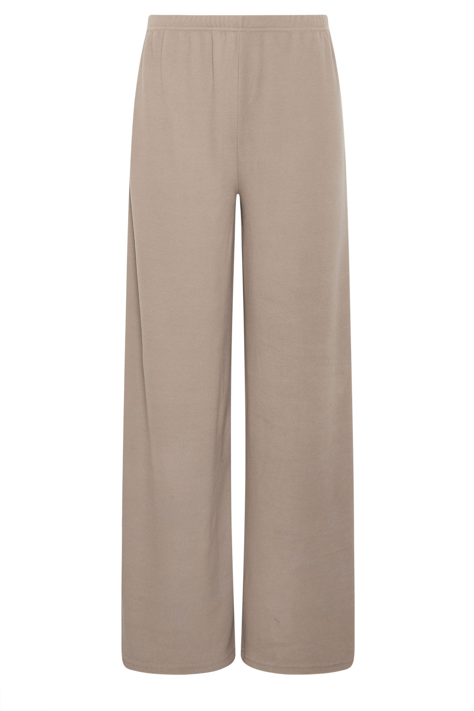 Long Tall Sally Tall Ribbed Wide Leg Trousers