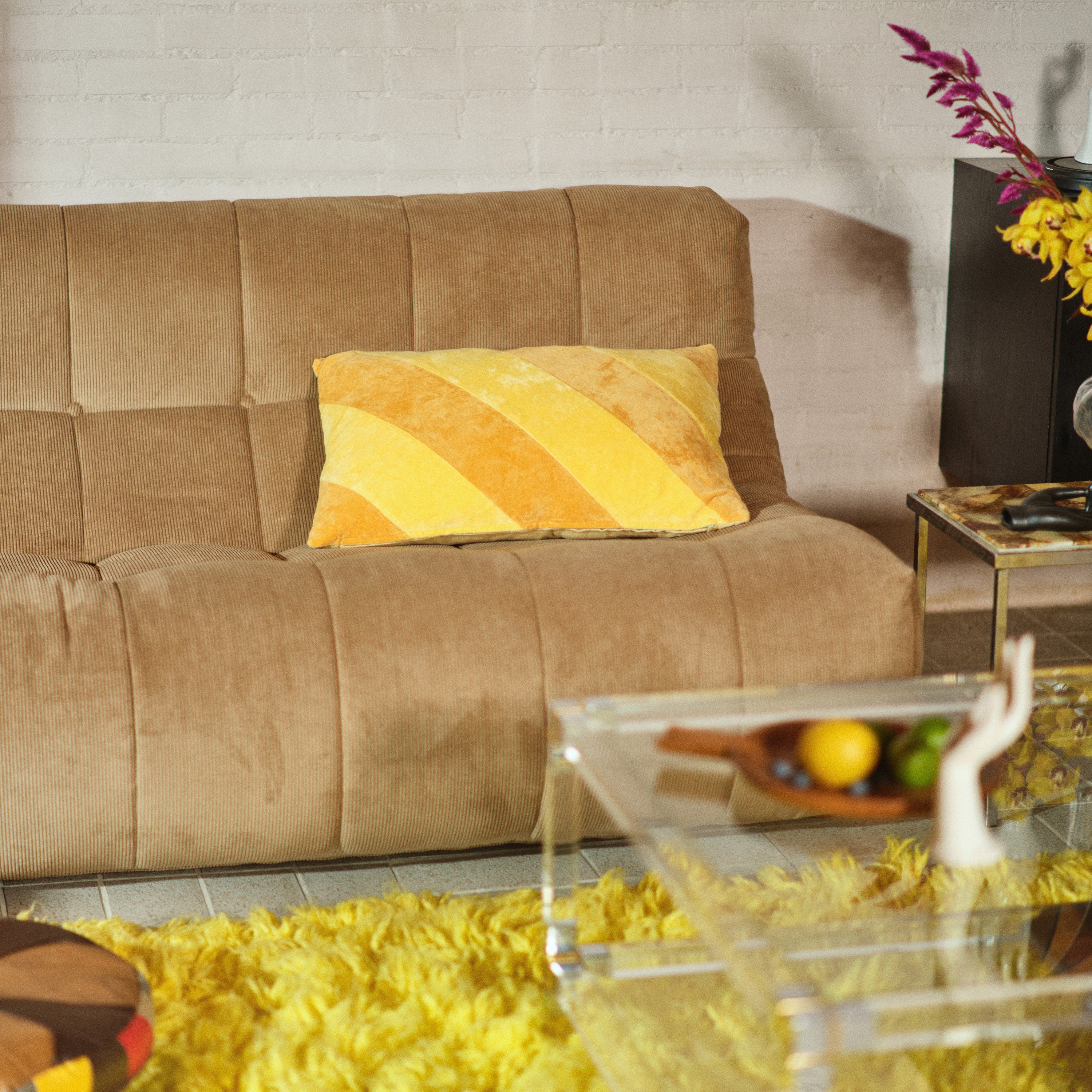 HKliving Striped Velvet Sierkussen 40 x 60 cm - April