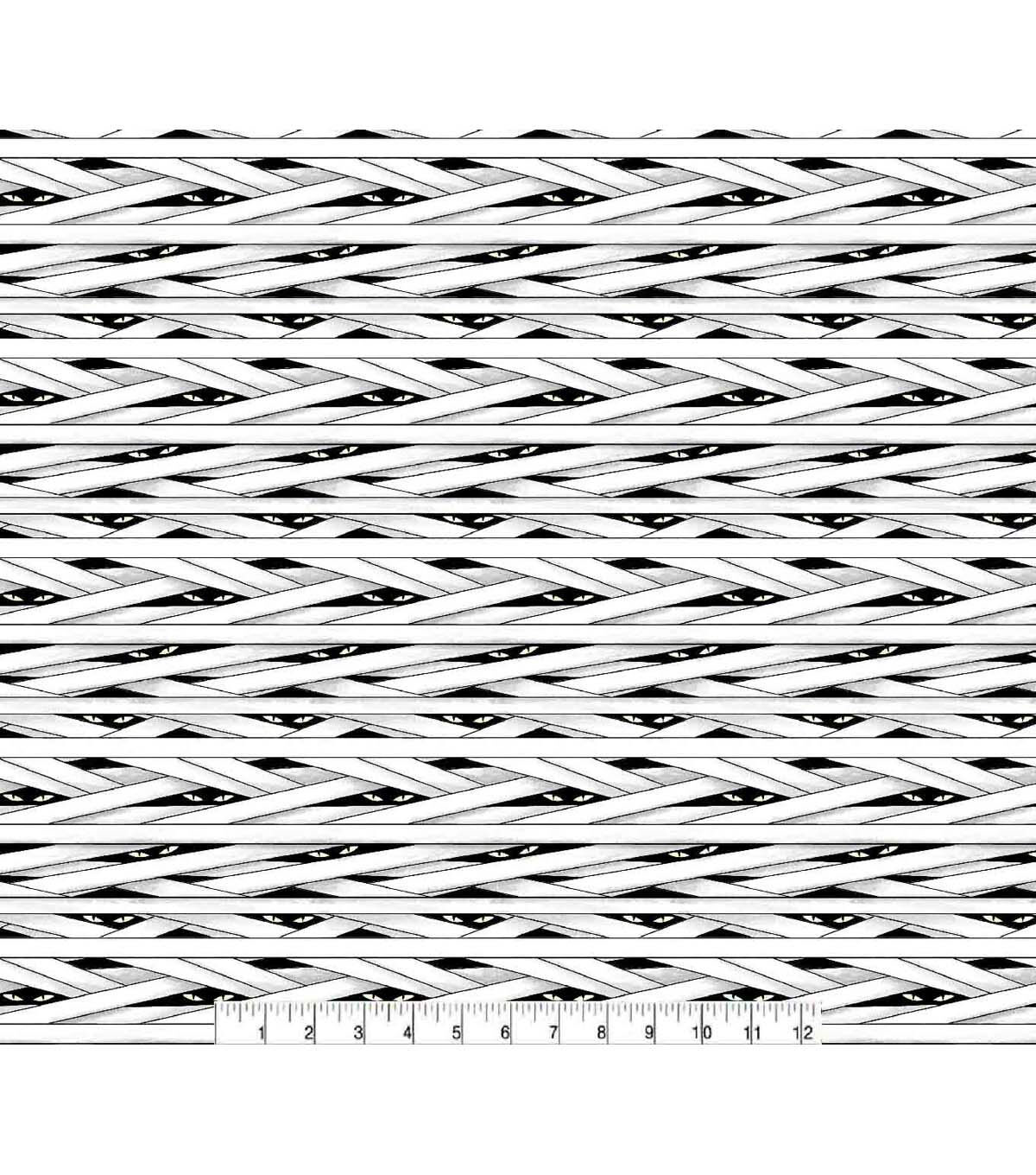 Mummy Eyes Super Snuggle Halloween Flannel Fabric