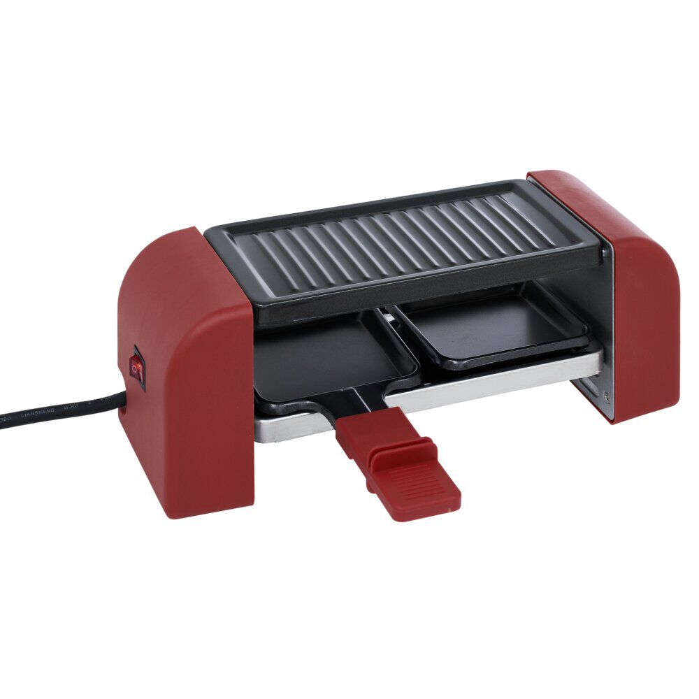 Machine à raclette Duo connectable rouge 2 poêlons 450W