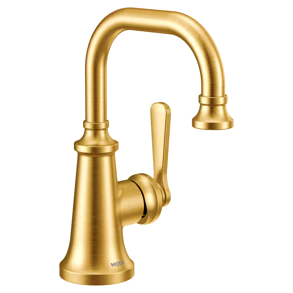 Moen Colinet One-Handle Single Hole Traditional Bathroom Sink Faucet, Brushed Gold