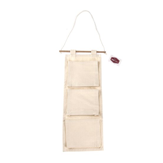 Natural Canvas Hanging Storage 56cm x 26cm