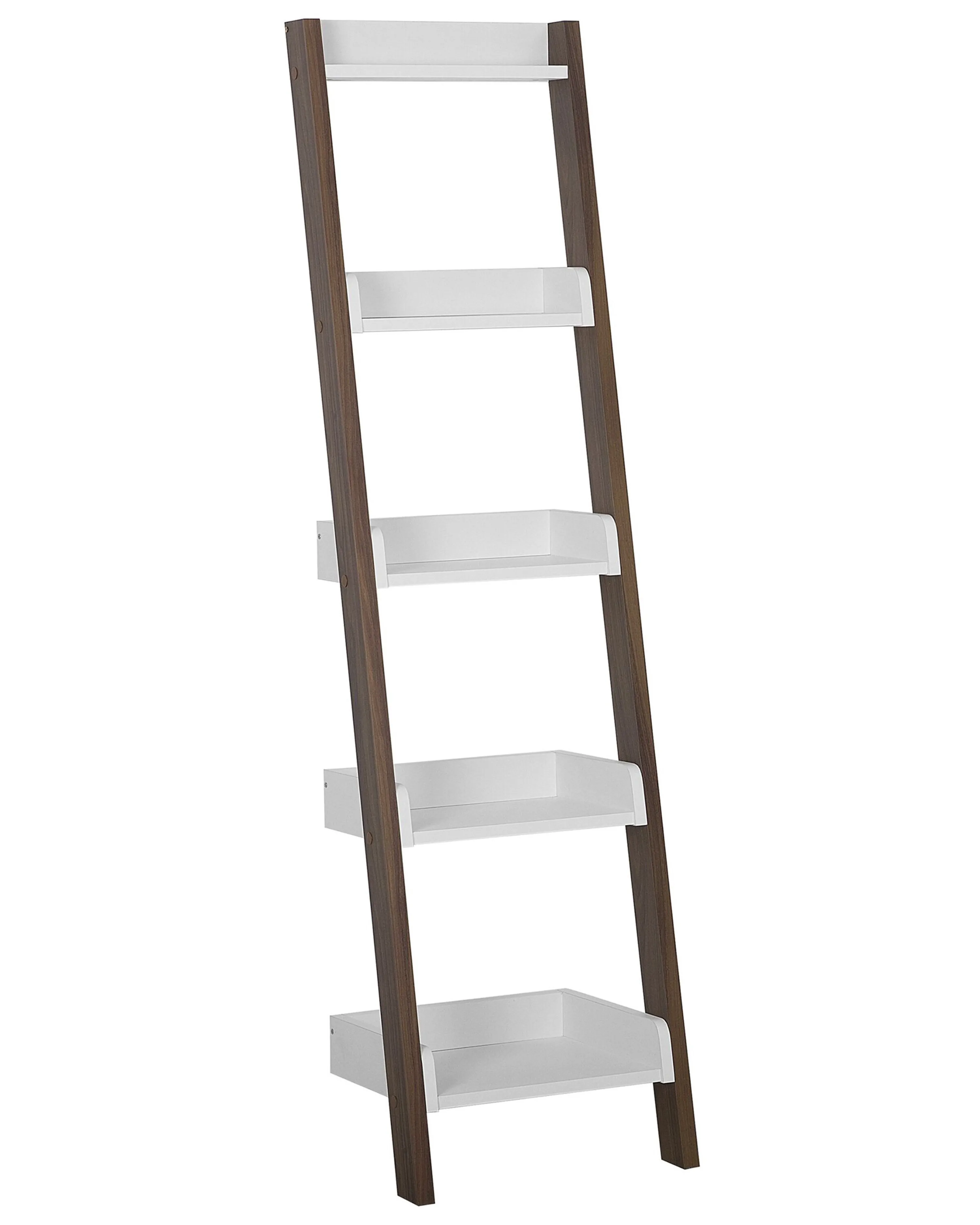 5 Tier Shelving Unit MOBILE DUO 166 cm Brown/ White