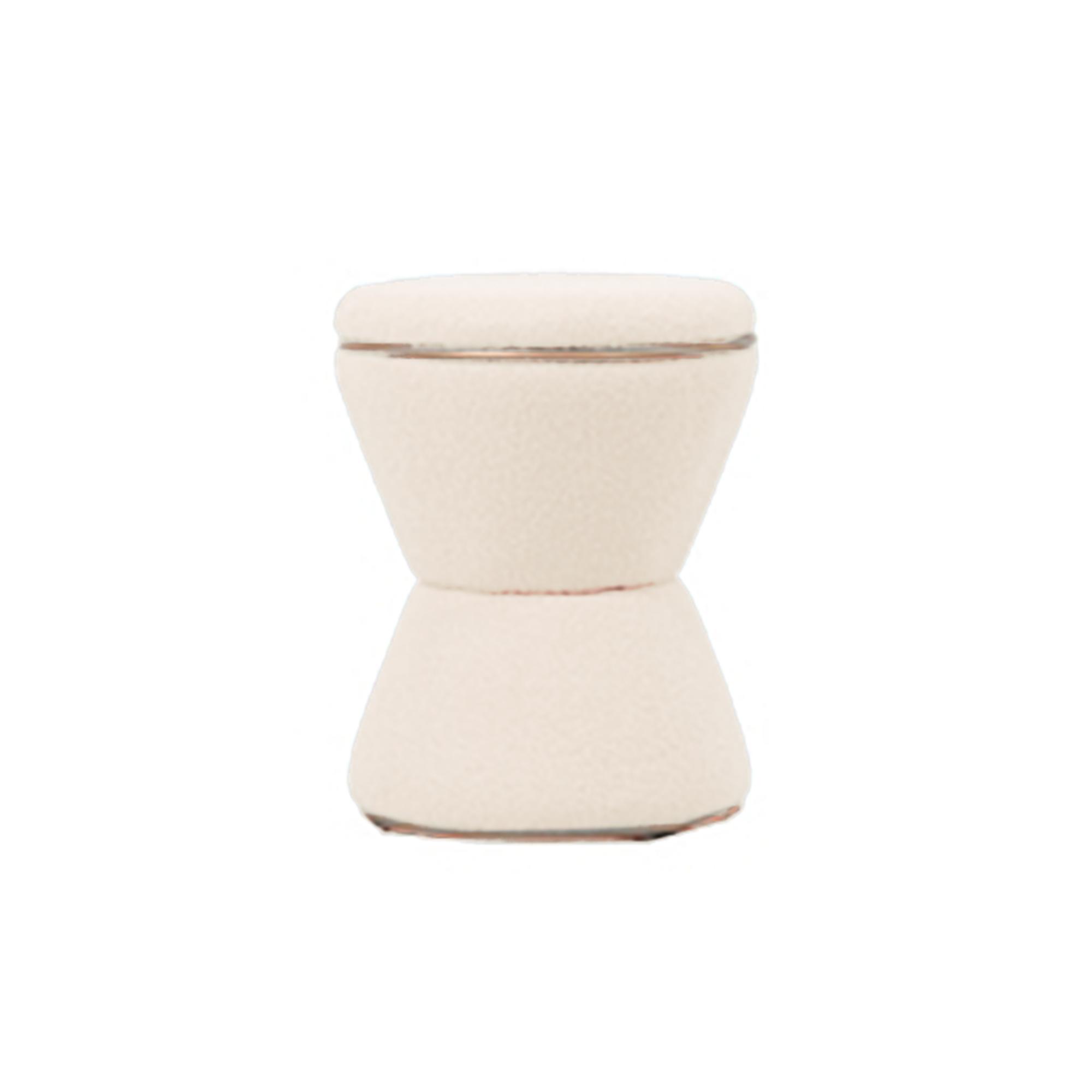 Leitmotiv poef Gustar - wit - 38.5x38.5x43cm