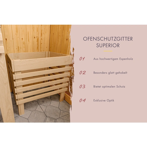 Ofenschutzgitter »Superior«, BxHxT: 60 x 80 x 51 cm, Natur