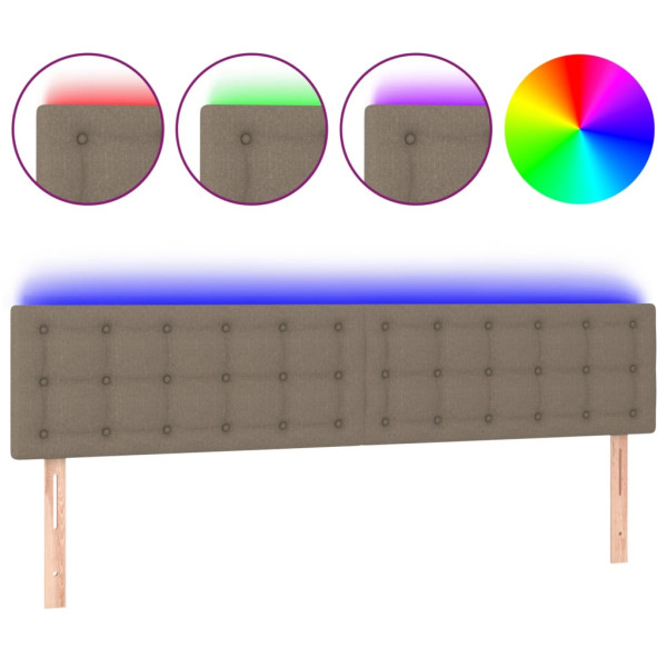 VidaXL Zagłówek do łóżka z LED taupe
