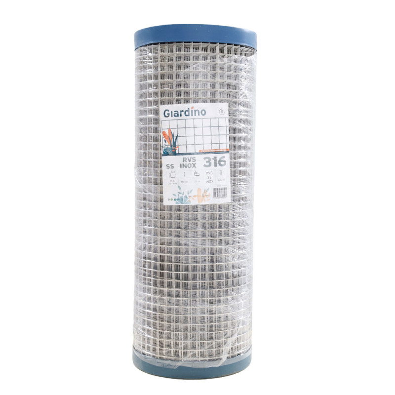 Treillis soudé gris Ø 25,4 x 2 mm 1 x 25 m GIARDINO