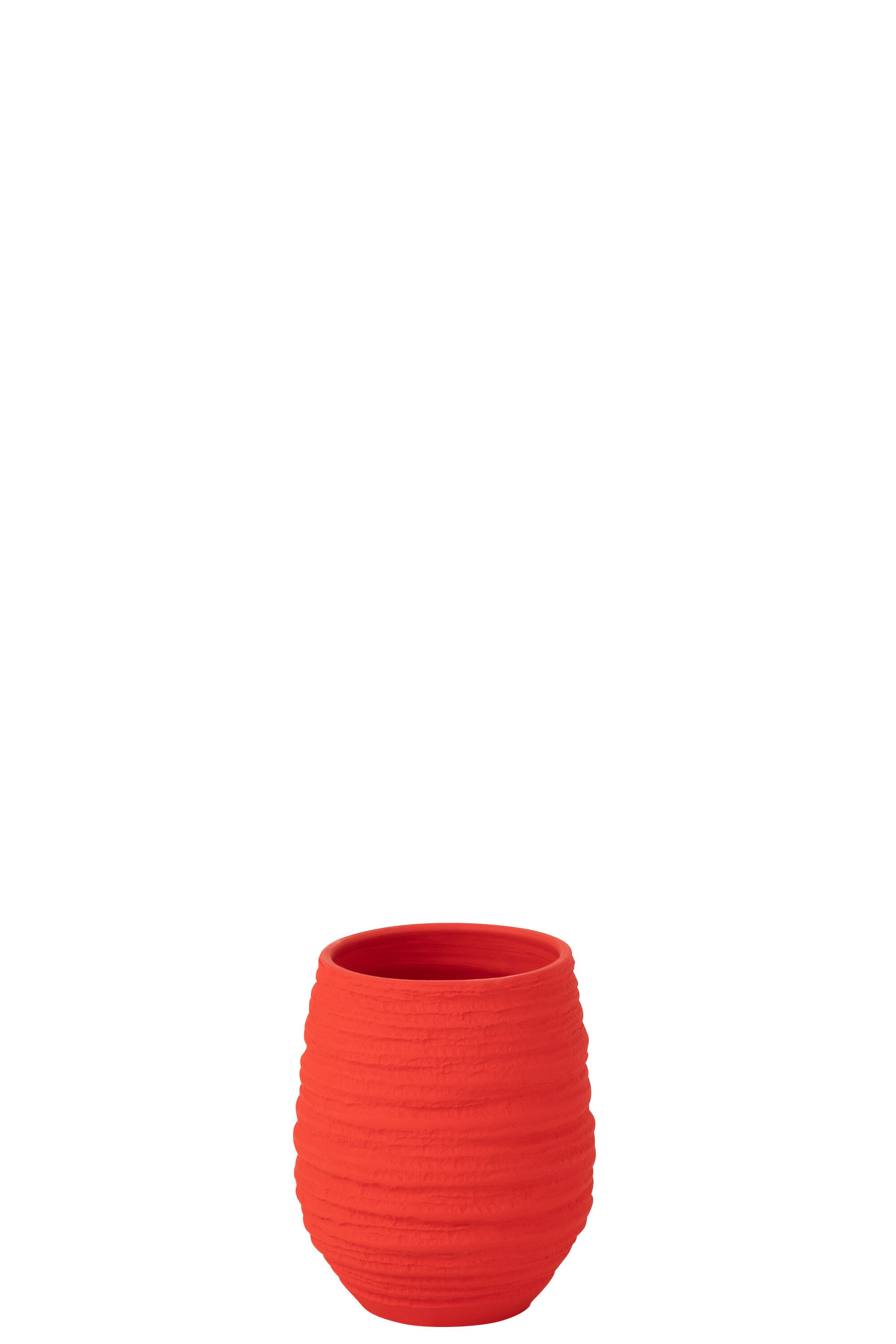 J-Line bloempot Fiesta - keramiek - rood - small - Ø 18 cm